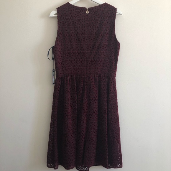 Tommy Hilfiger New Red Crochet Lace Overlay Dress - Picture 3 of 8